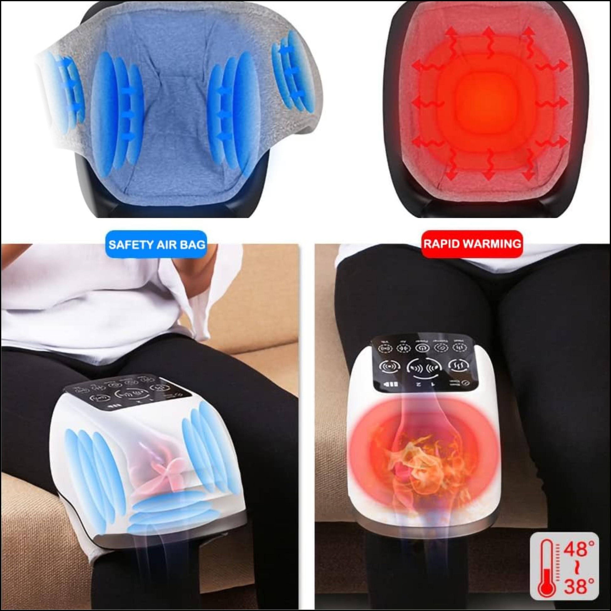 Best Knee Wrap massager with airbag and rapid warming features