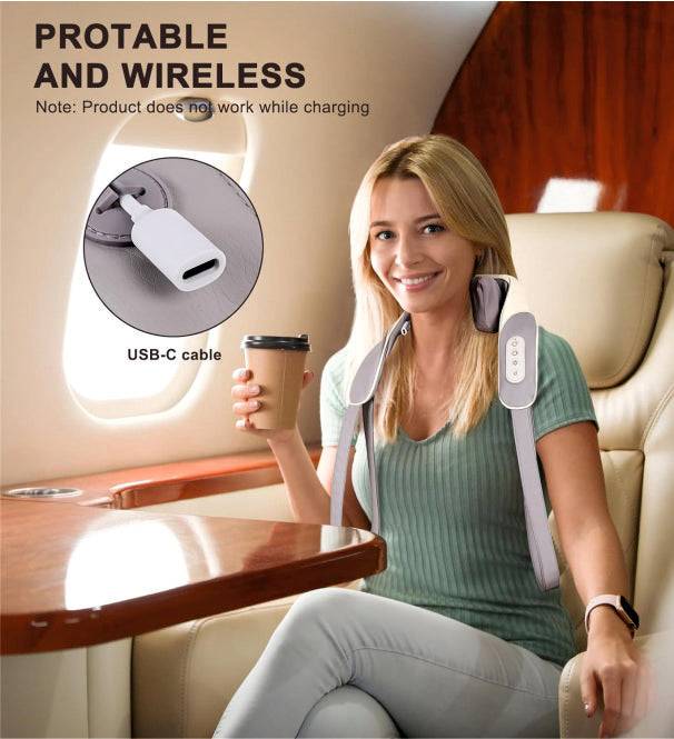 Portable and wireless Houzaide neck massager with USB-C