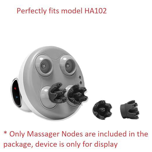 Scalp massager with detachable silicone nodes HA103 model