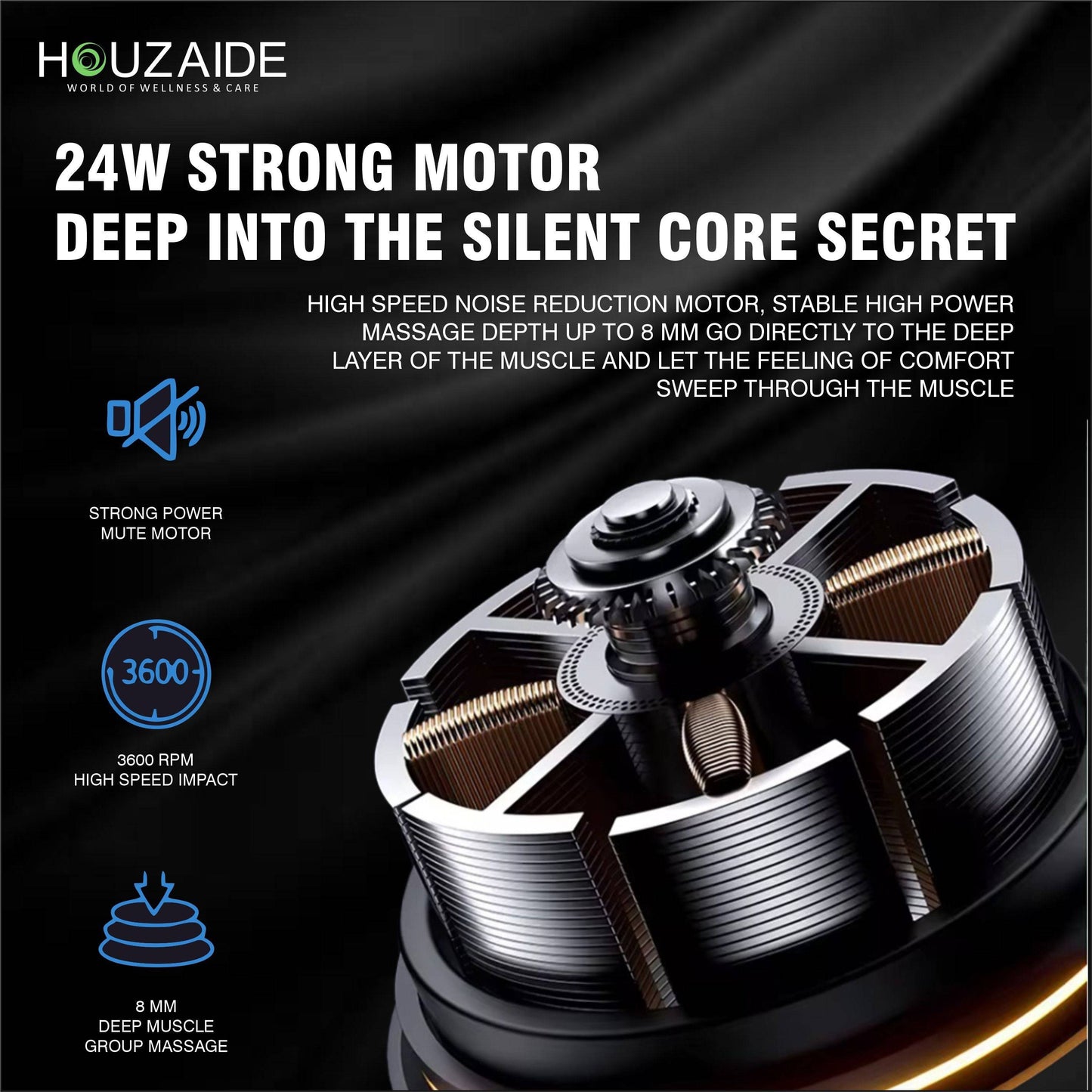 Massager, 4 Heads, 99 Speed,Percussion Muscle Massager for Full Body Pain Relief of Neck, Shoulder, Back, Foot for Men & Women, Black