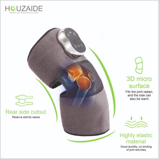 Houzaide Aaranya knee massager with 3D micro surface, highly elastic material, rear cutout design for flexible joint fit and pain relief