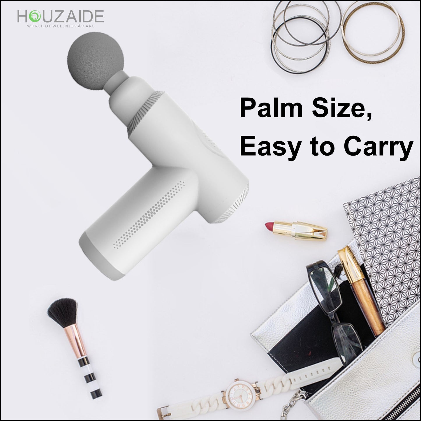 HOUZAIDE Shakti Massage Gun for Muscle Therapy and Relaxation, Handheld Physiotherapy Deep Tissue Muscle Massager for Pain relief