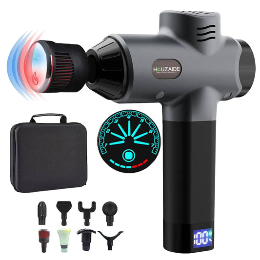 HOUZAIDE Vajra Pro massage gun with attachments and case