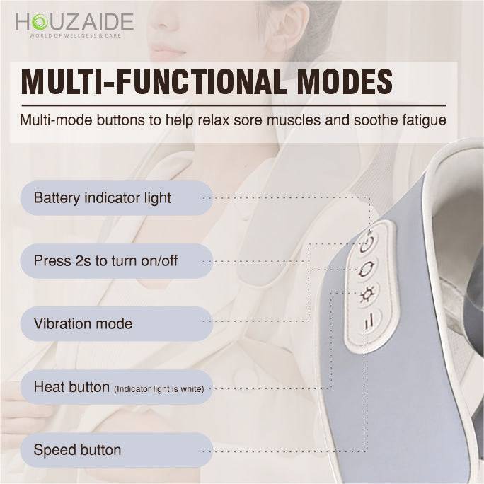 Multi-functional modes of premium neck massager for neck and shoulder massager