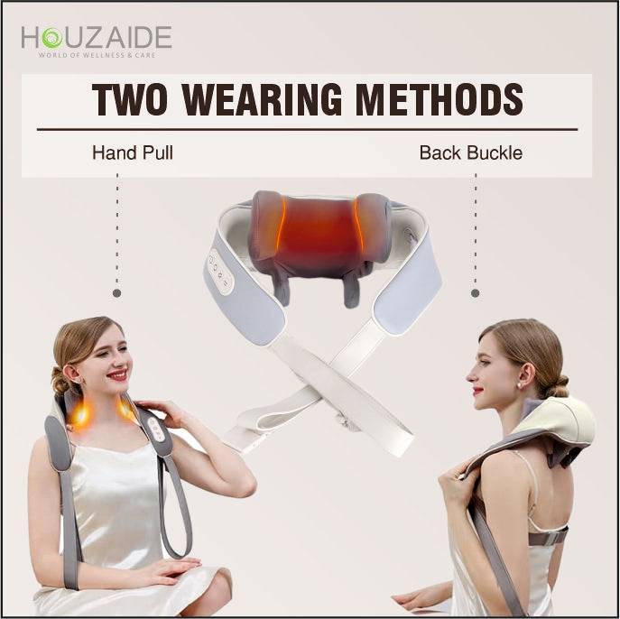 Two wearing methods for Houzaide neck massager