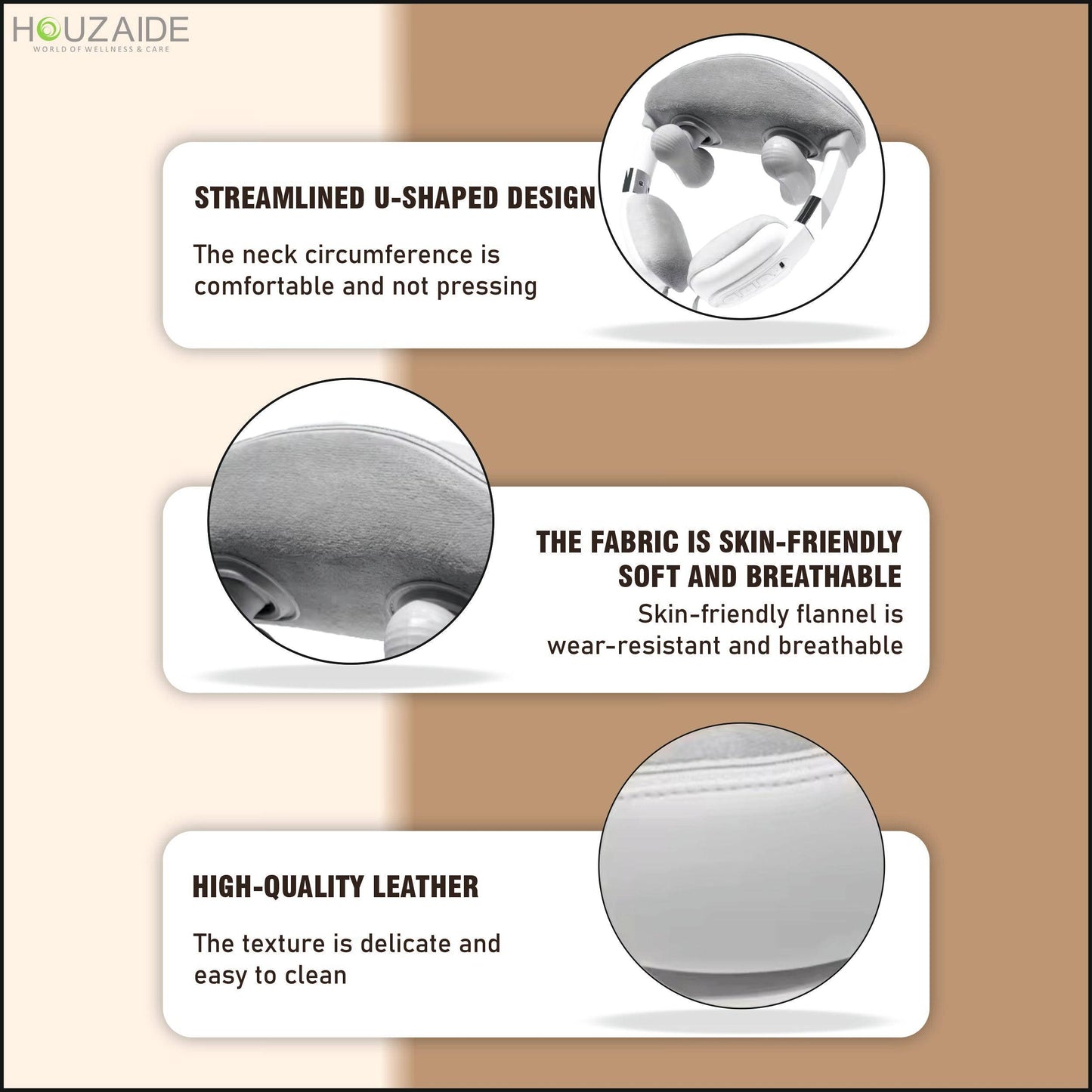 U-shaped design and soft fabric of Best Neck and Shoulder Massager
