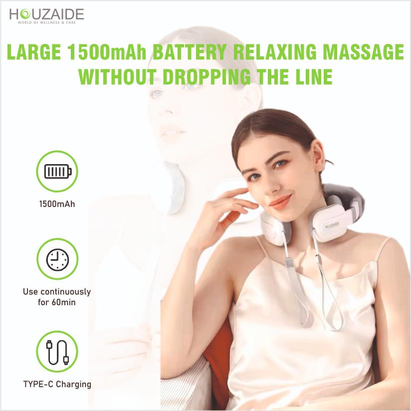Smart Houzaide neck massager for deep kneading shoulder and cervical muscle relaxation