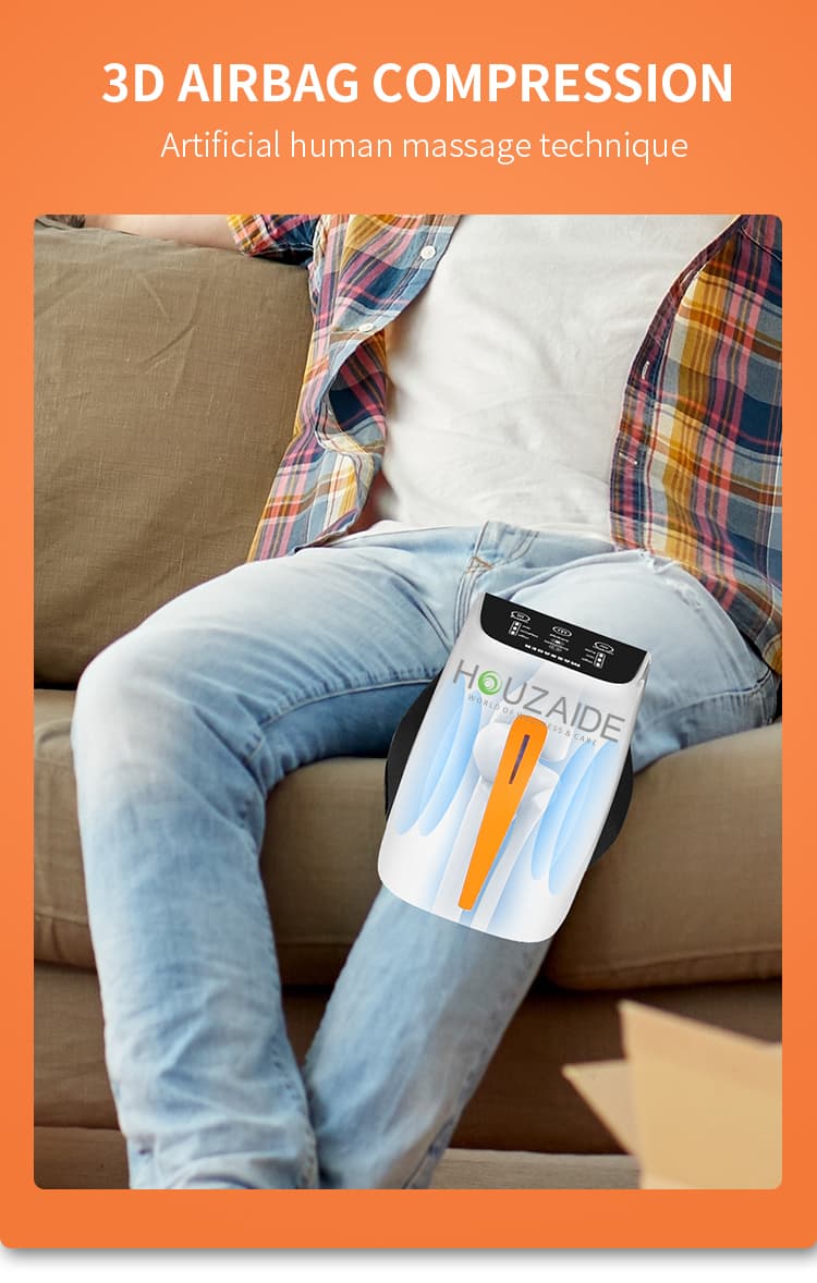 Advanced Comfort Features: Experience Ultimate Relief with 3D Air Bag Compression, Battery Indicator, and Skin-Friendly Canvas. A Knee Massager Designed for Optimal Comfort and Convenience. #AirCompression #BatteryIndicator #SkinFriendly