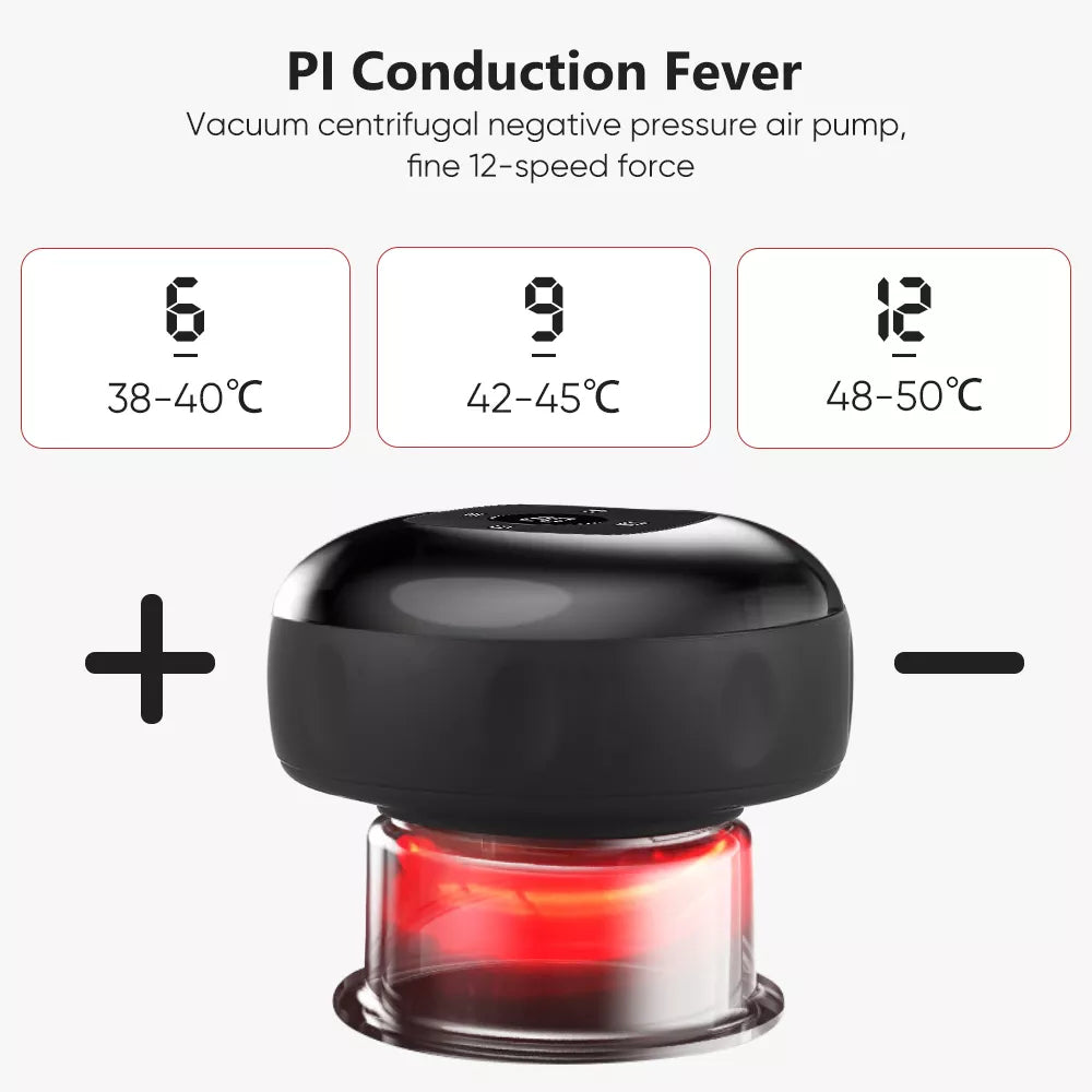 Best Hijama Cupping device with PI conduction fever and 12-speed force